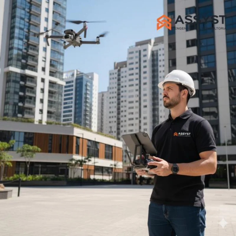 Inspeção de fachadas com drone